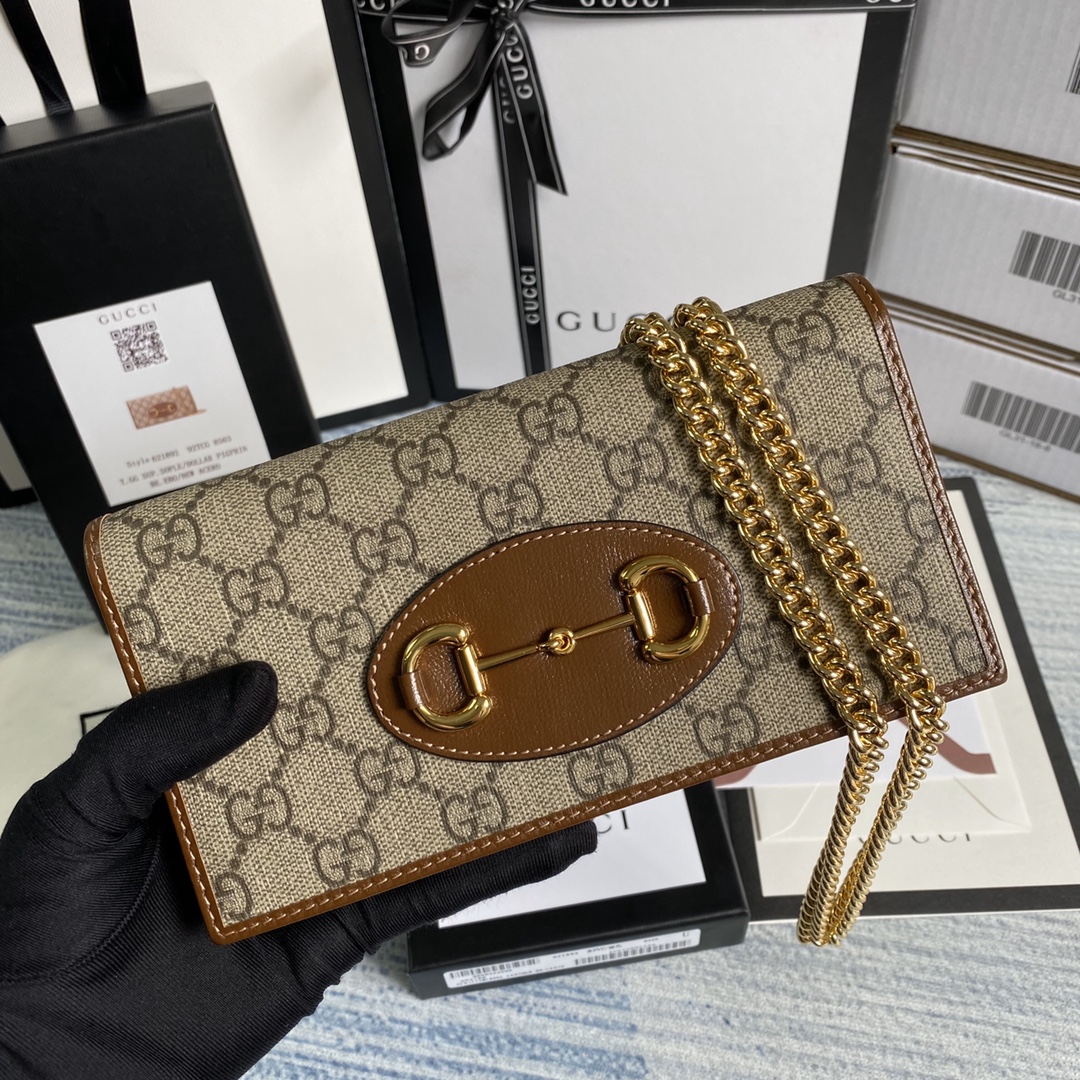 Gucci Horsebit 1955 Wallet With Chain 621892 